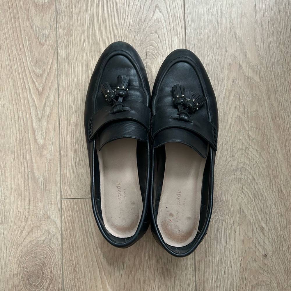 USED CONDITION black Kate Spade loafers